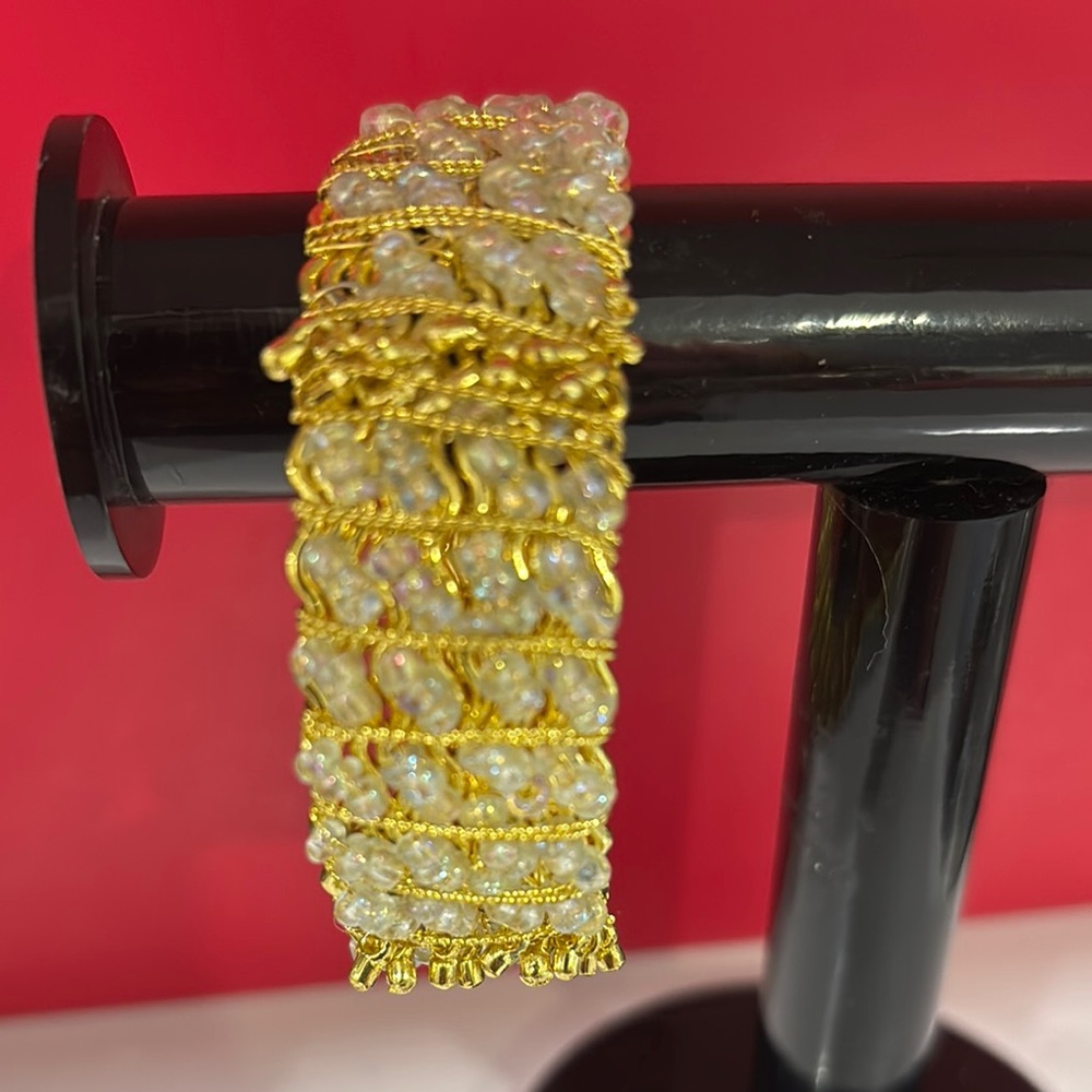 Elegant Gold and Silver Beaded Bracelet